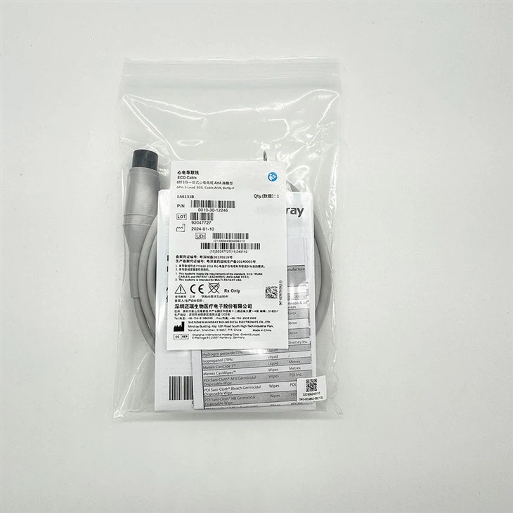 Original Mindray 6pin 3-lead ECG Patient Cable EA6131B