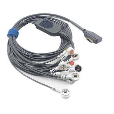 สาย HDMI 19Pin 10 ลีด Holter Leadwire AHA Snap Cable