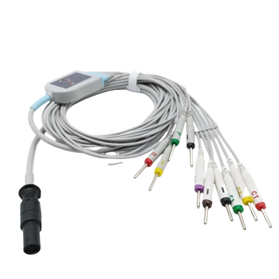สายเคเบิล ECG/EKG 12 พิน 10 ลีดที่เข้ากันได้กับ MORTARA