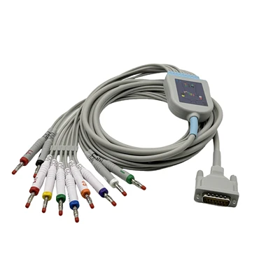 สายเคเบิล ECG/EKG 15 พิน 10 ลีดของ Schiller
