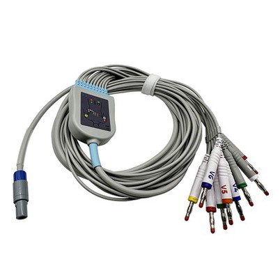 Welch Allyn สายเคเบิล EKG EKG แบบใช้ซ้ำได้ 10 สาย 14 ขา