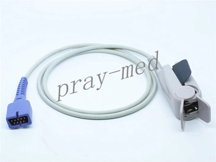 NELLCOR Oximax 9pin Spo2 เซ็นเซอร์นำมาใช้ใหม่ด้วย 1m