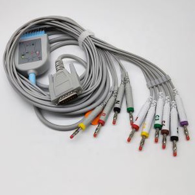 สายเคเบิล EKG ที่เข้ากันได้ของ Nihon Kohden และสายนำกล้วย