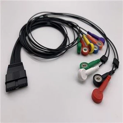 สายเคเบิล Schiller Ecg Holter 1.2m 10 นํา TPU Holter